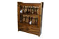 Vetrina portapipe in legno 20 posti con cassetto